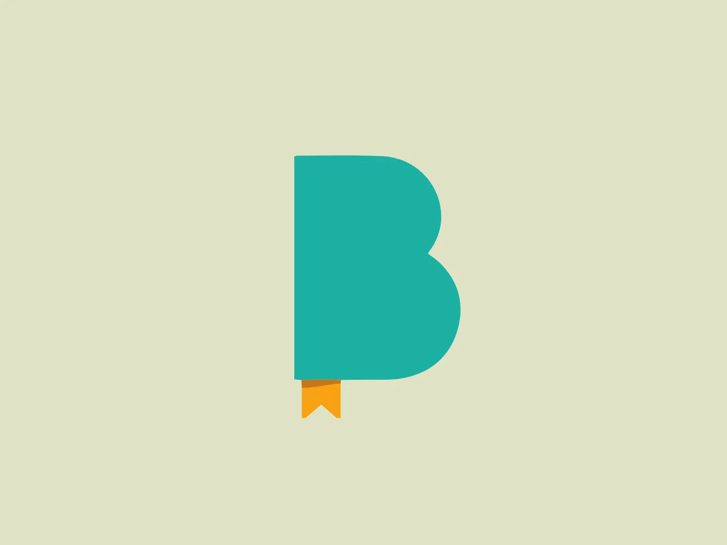The Angus Robertson Bookworld logo features a modern and simplistic design with a stylized letter 'B'. The bold 'B' is in a vibrant teal color, with a small triangular cut-out at the bottom right filled with bright yellow. The overall aesthetic is playful and contemporary, suggesting creativity and freshness. Geometric shapes and contrasting colors give the logo an eye-catching and distinctive appearance.