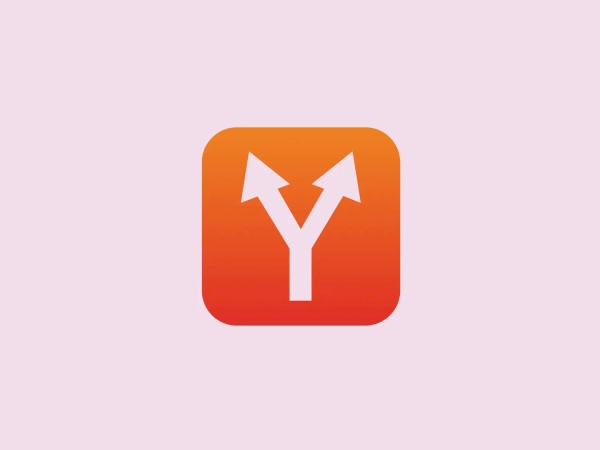 The Yabbly logo features a stylized, white, uppercase letter 'Y' with branched arms that split into two arrows pointing diagonally upwards. The shape suggests both a tree and a road forking into two paths, symbolizing choice, growth, or direction. This icon is enclosed within a rounded square with a gradient that flows from a lighter orange at the top to a darker shade at the bottom, creating a sense of depth and visual interest. The color transition accentuates the raised effect of the white 'Y'. This design exudes a sense of energy, forward movement, and decision-making. Considering the colors and the aesthetic of the Yabbly logo, a background color that complements its vibrancy without overshadowing the gradient effect would be ideal.