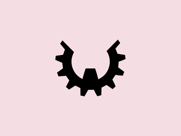 The Wod Gear Clothing logo showcases a strong, black gear-like symbol with angular notches, evoking industrial strength and advanced technology. The minimalistic and modern design includes a symmetrical arrangement and a central opening in the shape of an inverted triangle or arrowhead, adding a sense of direction and motion. The absence of additional ornamentation gives it a clean and professional feel, while a lighter background would enhance visibility and provide a striking contrast.