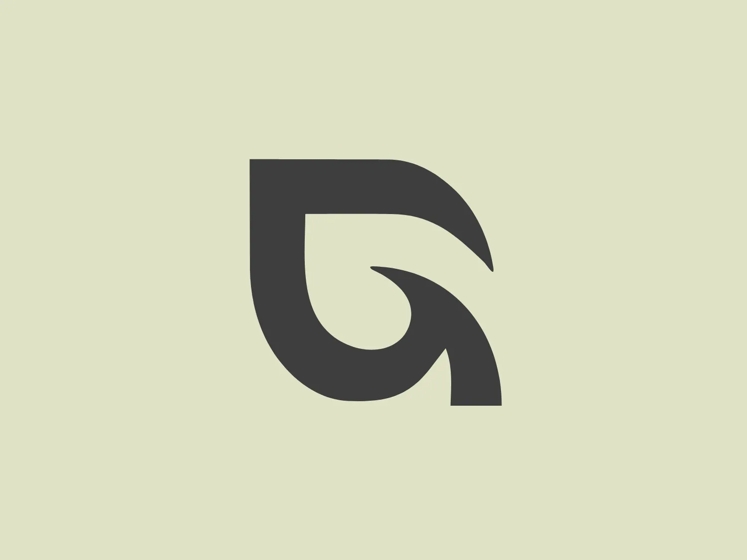 The Granabel logo features a stylized, abstract letter that combines the letters "G" and "a" with modern, fluid twists. The design, in a bold green color, is minimalistic, with smooth, flowing curves and no sharp corners. This contemporary and organic aesthetic resembles a leaf or natural element, conveying a sense of growth and eco-friendliness.