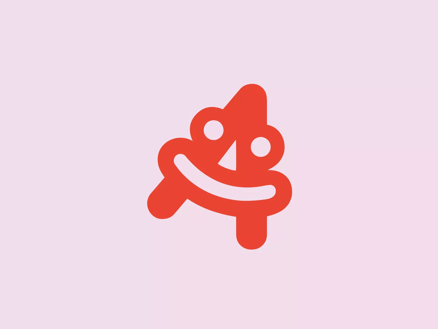 The Ancymondo logo is an abstract, playful design comprising a singular continuous line that forms a shape resembling a stylized letter or character. Its color is a vibrant, solid red, giving it a bold and energetic presence. The form looks somewhat organic and bubbly, with rounded edges and loops that create a sense of movement and friendliness. The simplicity of the design allows for versatility in its use, maintaining its recognizability across various sizes and applications. The logo does not have any gradients or shadows, adhering to a flat design aesthetic.