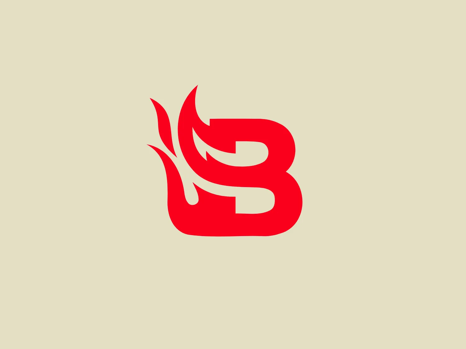 TheBlaze logo features a stylized letter "B" with dynamic, flame-like elements that extend from the top left part, conveying a sense of speed or heat. It uses a bold, vibrant shade of red that demands attention. The design aesthetic is modern and energetic, with a sense of motion suggested by the flame motifs. The sharp edges of the letter contrast with the organic, curvy shapes of the flames, creating a visually interesting mark that conveys power, passion, or high performance.