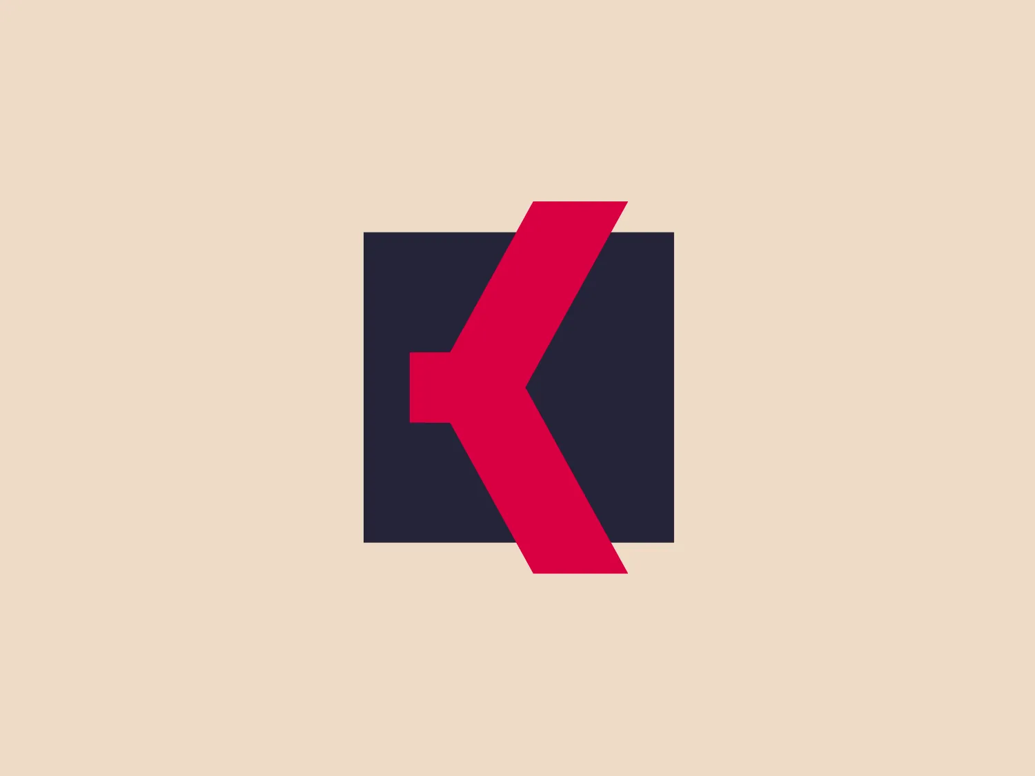 The KardenPartners logo presents a bold, stylized 'K' in a vibrant magenta shade (#C6007E), set against a deep navy blue (#20253A) square background. The angular letter leans to the right, evoking a sense of movement and progression. This modern and dynamic design takes a minimalist approach, portraying the 'K' as a geometric puzzle piece or forward-pointing arrow, symbolizing innovation and forward thinking. Hexcode: #F3DDEB