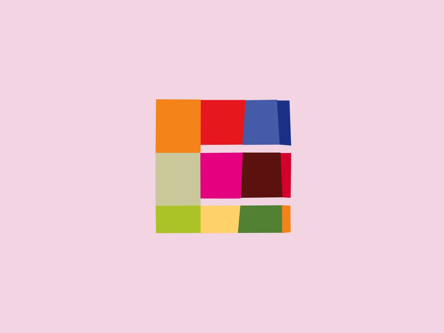 The Evanston Downtown logo presents a minimalist design with a grid of squares with rounded corners, creating a simplified color palette or digital pixel effect. These vibrant colors, including orange, red, blue, green variations, magenta, brown, and beige, add a touch of diversity and creativity. The structured arrangement within a larger square exudes a modern and playful aesthetic while maintaining balance. The clean lines hint at a digital or tech-focused brand.