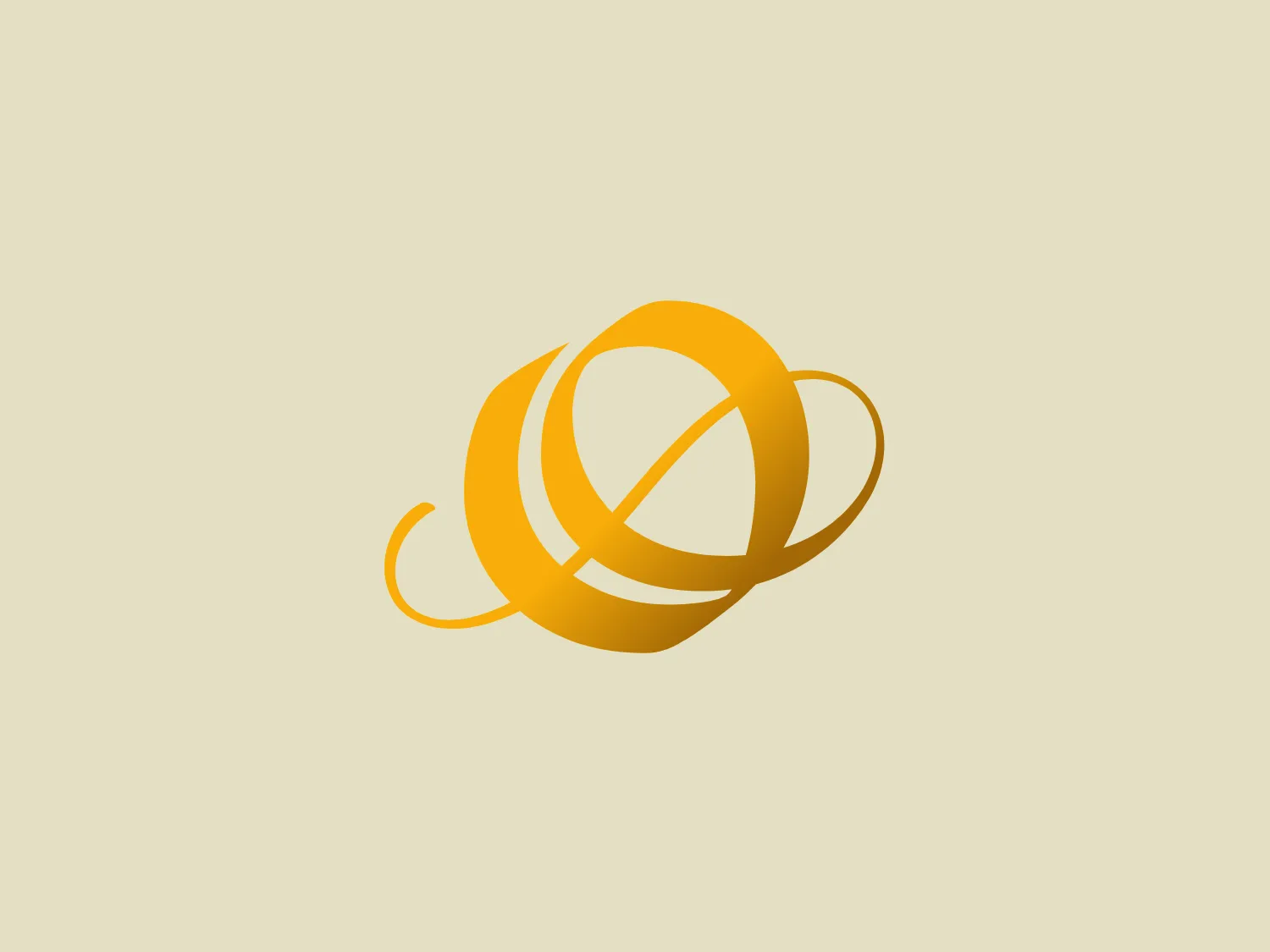 The Oktoberfest logo showcases a stylized, abstract representation resembling a planet or an atom with orbits. It features two concentric circles with a perpendicular line cutting through the center circle, creating a sense of dynamic motion. The line elegantly extends beyond the outer circle, suggesting orbiting activity. The overall design is bold and simple, providing a modern and high-tech feel. The color of the logo is a gradient of golden yellow, giving it an energetic and premium quality. Considering the gold tones of the Oktoberfest logo, a background that complements its vibrancy without overshadowing it would be appropriate.
