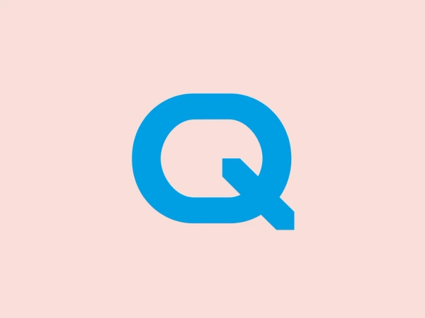 The image is a simplistic and modern logo consisting of a letter "Q" in a vibrant shade of blue. The design is smooth with rounded edges, giving it a friendly and approachable look. The "Q" has a distinct cut on the bottom right, making it unique and recognizable. It has a solid fill without any gradients or shading, contributing to the Q CELLS logo's flat design aesthetic which is popular in contemporary branding. This logo would likely stand out nicely against a minimalist and light background.