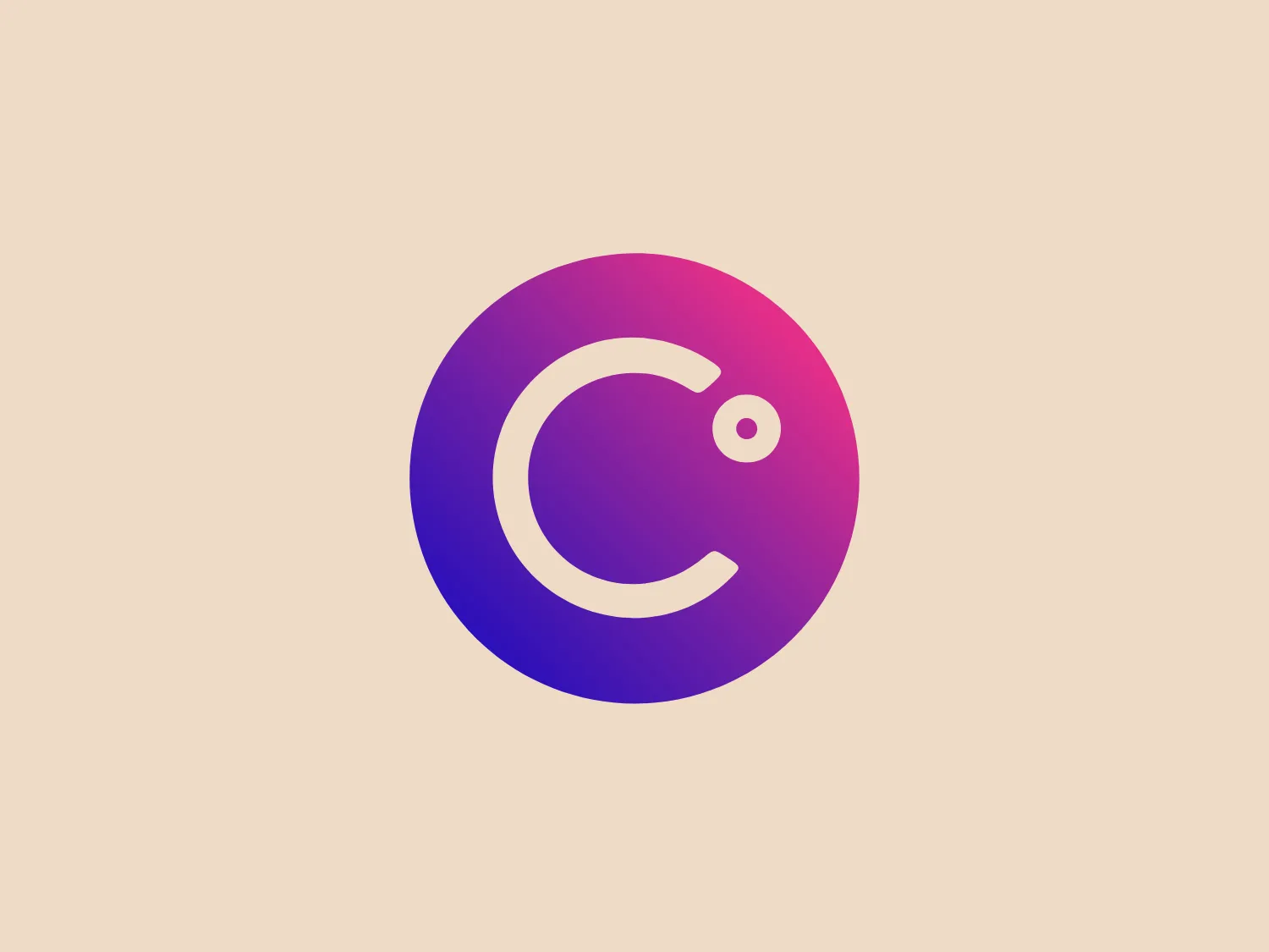 The logo for Celsius features a stylized letter 'C' with a circular negative space that creates the illusion of a smiling face, with one dot as the eye. The overall design is sleek and modern, using a gradient of purple to pink, which adds depth and a vibrant feel to the image. The gradient smoothly transitions from a deep purple on the upper left to a bright pink on the bottom right, symbolizing dynamism and creativity. The simplicity of the design makes it versatile and easily recognizable.