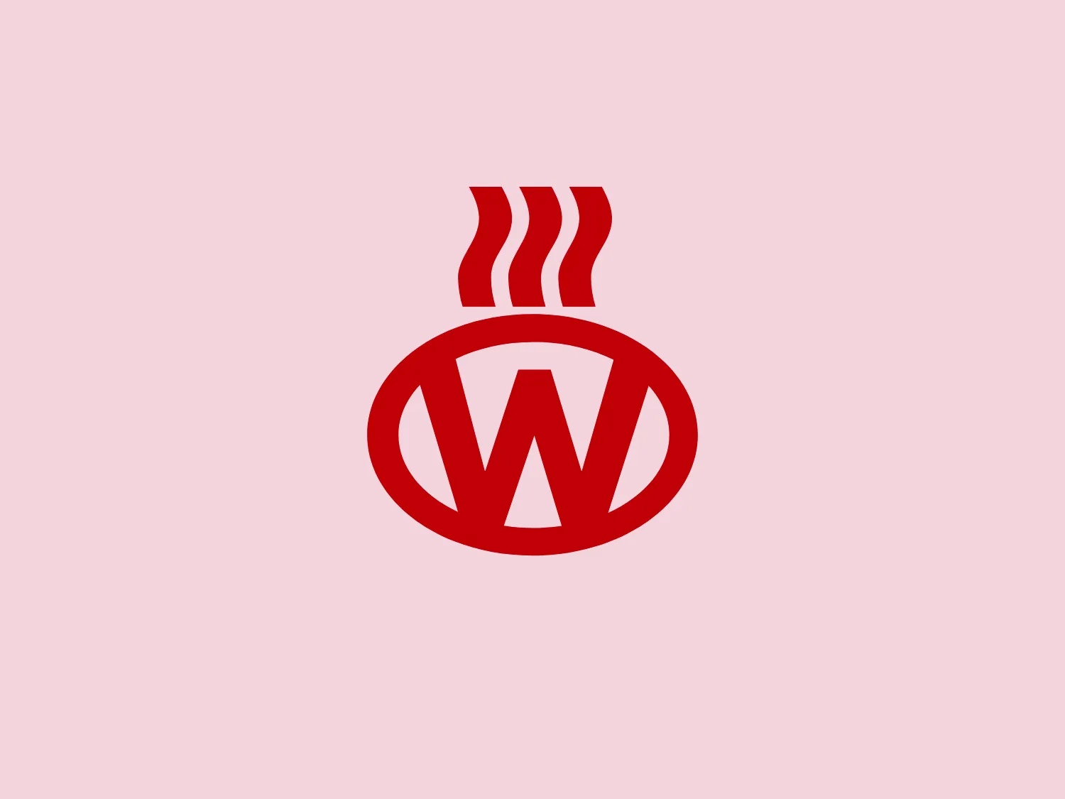 The Wamsler logo features a bold red encircled capital "W" with three wavy lines ascending from the top, symbolizing heat or aroma. The design is modern and minimalist, utilizing sharp lines and conveying energy or activity.