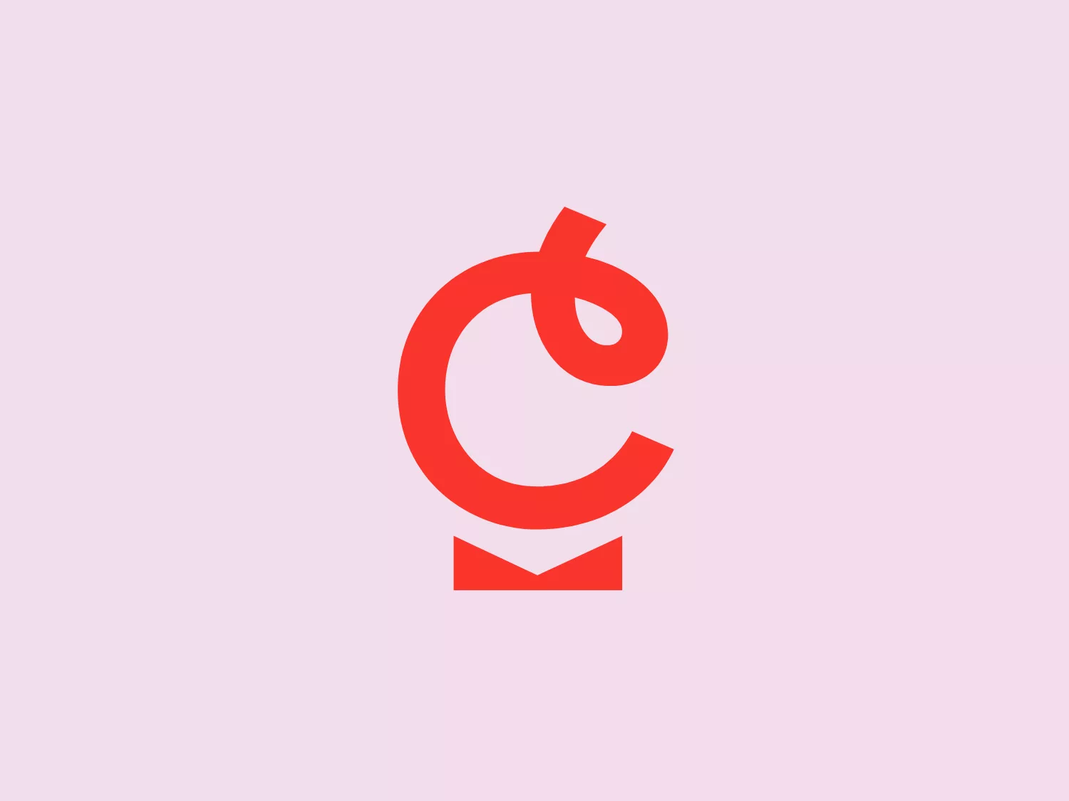 The logo presented is a stylized, abstract representation of a lowercase letter, possibly a "g" due to its circular form and an attached loop that doubles back over the circle. The design is minimalist, employing a bright red color (or a similar warm hue) and constructed with bold, smooth lines that give it a modern and sleek appearance. Notable features include the absence of any hard corners, the use of negative space within the loop, and the flat base that gives the impression of stability. This simple yet dynamic form suggests a sense of innovation and approachability for CadoMaestro.