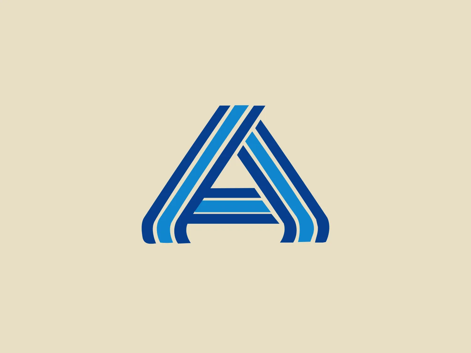 The business name, Aldi Nord, is featured in the logo. The stylized 'A' incorporates a modern and geometric design with bold, parallel lines, conveying a sense of motion and technology. The sharp angles symbolize precision and strength. The vibrant blue color conveys professionalism and trustworthiness, making it suitable for industries such as tech or engineering. A light and neutral background would complement the impactful design.