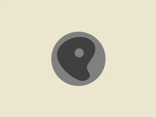 The Paletton logo showcases a sleek, minimalist design featuring a stylized palette shape often associated with art and painting. The off-centered circle within the palette symbolizes the traditional thumb hole for holding. This modern and simple design utilizes gray gradients to create a 3D effect, adding depth and curvature. The darker gray outlines the palette's shape, while the lighter gray fills the interior, creating a subtle shadow effect on the left side. This clean and contemporary logo would complement a soft, neutral background.