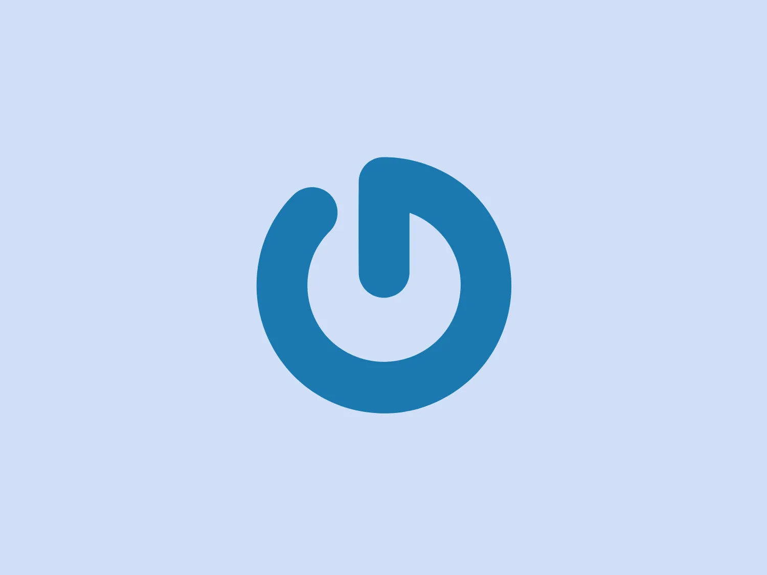 The Gravatar logo features a stylized representation of a power button, designed with simplicity and modernity in mind. It encompasses a circle with a gap at the top where a vertical line extends upwards, merging the concepts of a power icon and a standby symbol. The logo features a flat, solid color – a vibrant shade of blue that conveys trust and reliability. The clean lines and absence of additional embellishments suggest a focus on clarity and functionality. Given its bold and contemporary appearance, the logo could be associated with technology or electronics companies.