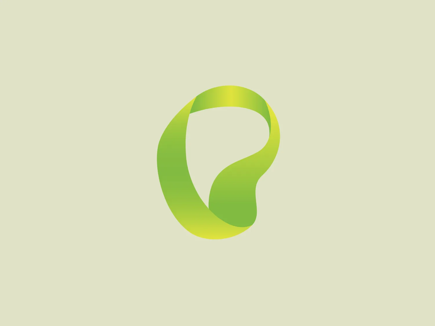 The Perfecto logo features a smooth, organic shape, reminiscent of a stylized leaf or a fluid droplet, with a dynamic swirl cutout in the center that suggests movement and transformation. It uses a gradient of green hues, ranging from a vibrant lime green to a softer, more muted yellow-green, which seamlessly blend into one another, giving a fresh and naturalistic vibe. The overall design aesthetic is modern, clean, and suggests eco-friendliness or growth.