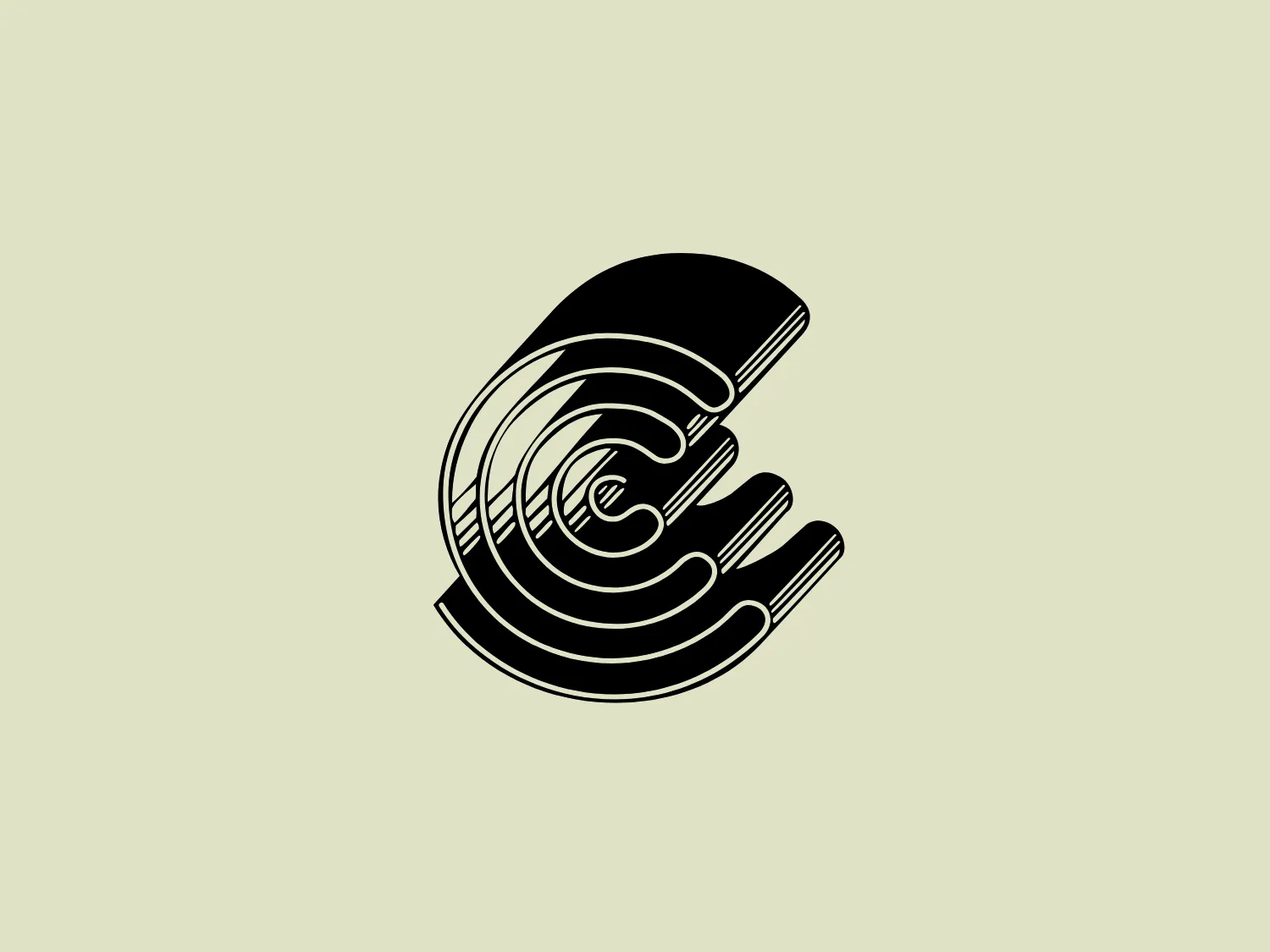 The Carolco logo depicts a stylized fingerprint integrated into the abstract form of a hand or glove, with the fingerprint lines creating a dynamic, flowing effect. The design is monochromatic, utilizing only black and white, which provides a strong contrast and emphasizes the intricate details of the fingerprint's whorls and ridges. The overall aesthetic is modern and sleek, with a focus on precision and uniqueness, suggesting themes of personal identity, security, and technology. It combines organic forms with geometric cleanliness, making it stand out as both a recognizable symbol and a decorative element.