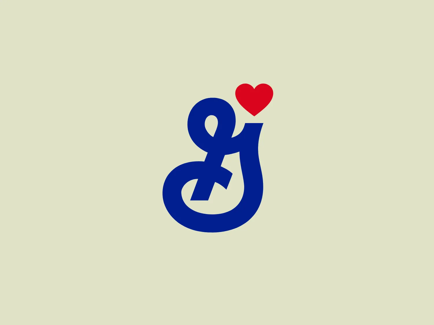 The General Mills logo features a stylized ampersand ("&") in a bold, blue color, with smooth, continuous lines and a small, solid red heart at the top right. The simplicity of the design allows for versatile use across various mediums.