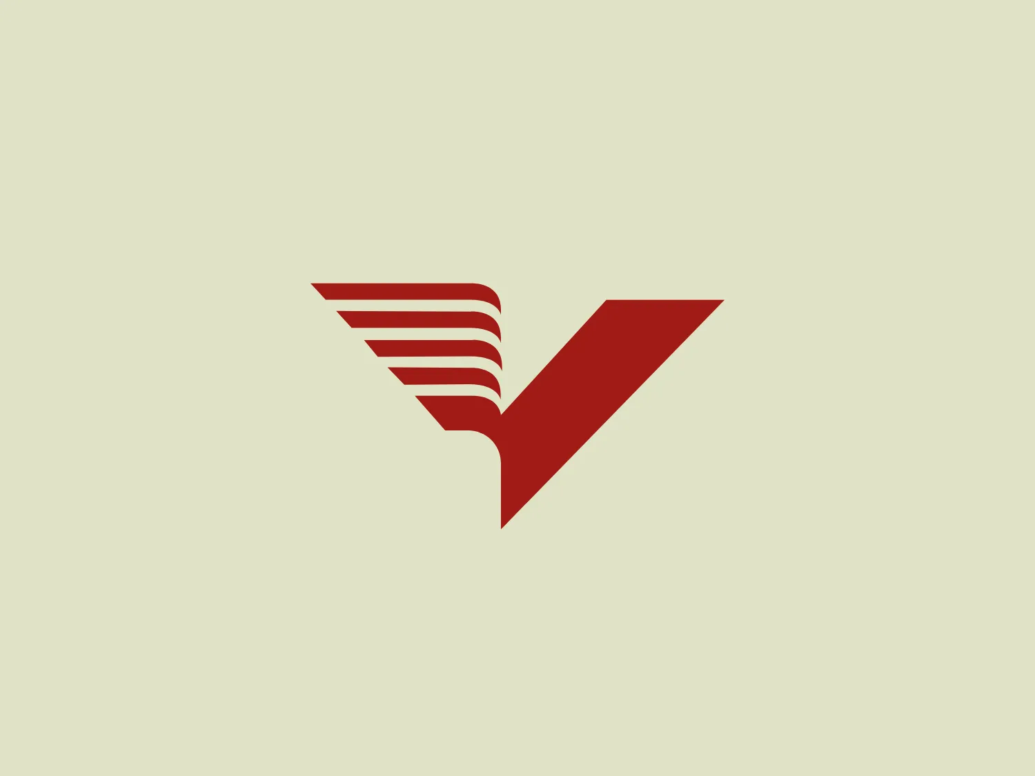 The cdmv logo features an abstract design resembling a stylized letter "V." On the left side, there are six horizontal lines with spaces between them, creating a sense of motion. The lines vary in length, giving the design a dynamic, asymmetrical look. The right side of the "V" is a solid, unbroken shape that balances the design with its simplicity. Rendered in a deep shade of red, the logo exudes a bold and energetic feel, while maintaining a modern, clean aesthetic that conveys a sense of progress and advancement.