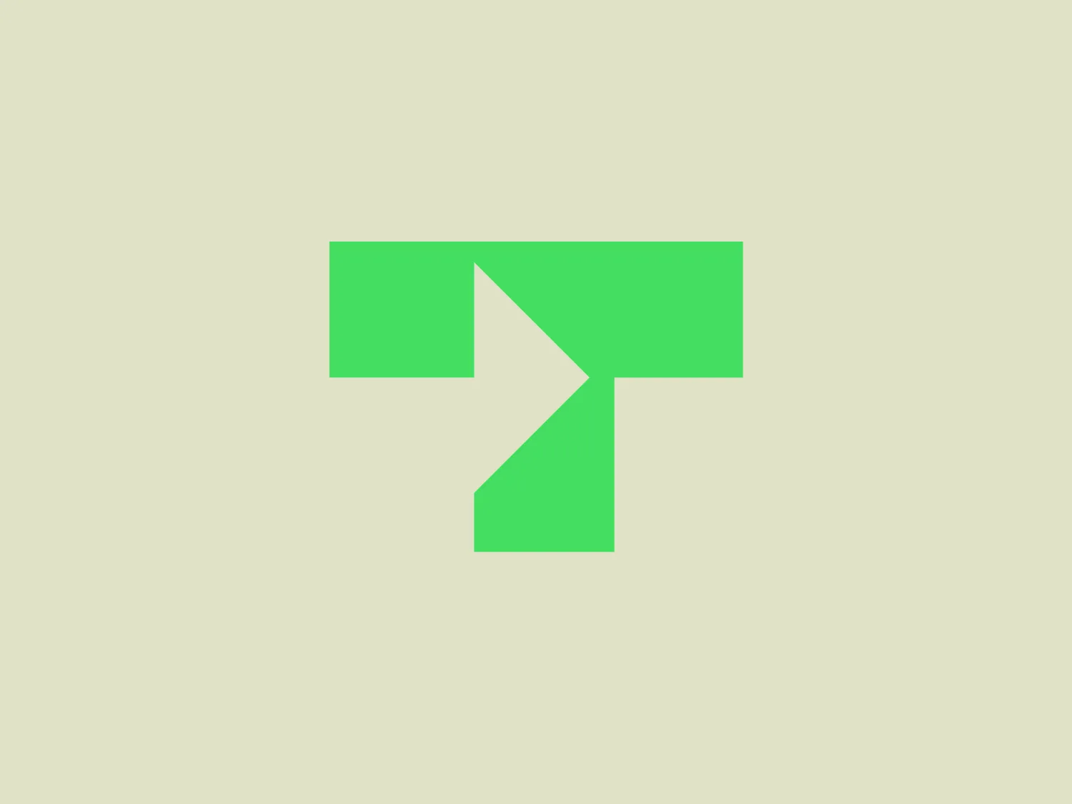 The Trustly logo features a stylized, abstract symbol comprising two shapes: a horizontal rectangle and a right-angled triangle, which together could be interpreted as an arrow pointing towards the top right corner. The design is simplistic and modern, with straight, clean lines that promote a sense of forward motion and efficiency. The color of the design is a vibrant, uniform shade of green that suggests growth, renewal, and vitality. There are no additional embellishments or text, highlighting the logo’s minimalist approach.