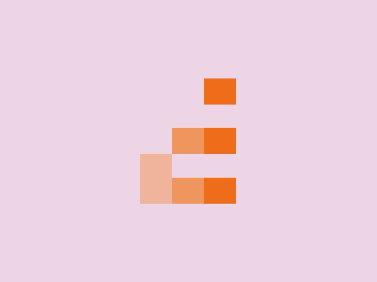 The logo for Etiya features a modern, minimalist design comprising three rectangles and a square. The top-most shape is a small square, followed by three increasingly longer rectangles underneath, arranged in a staggered formation. The color scheme consists of a gradient of warm tones, transitioning from a deep orange on the top-most shapes to a lighter, peachy hue on the bottom rectangle. The geometric arrangement evokes a sense of growth or building blocks. The simplicity of the design allows for easy recognition, and the warm color palette suggests energy and innovation.