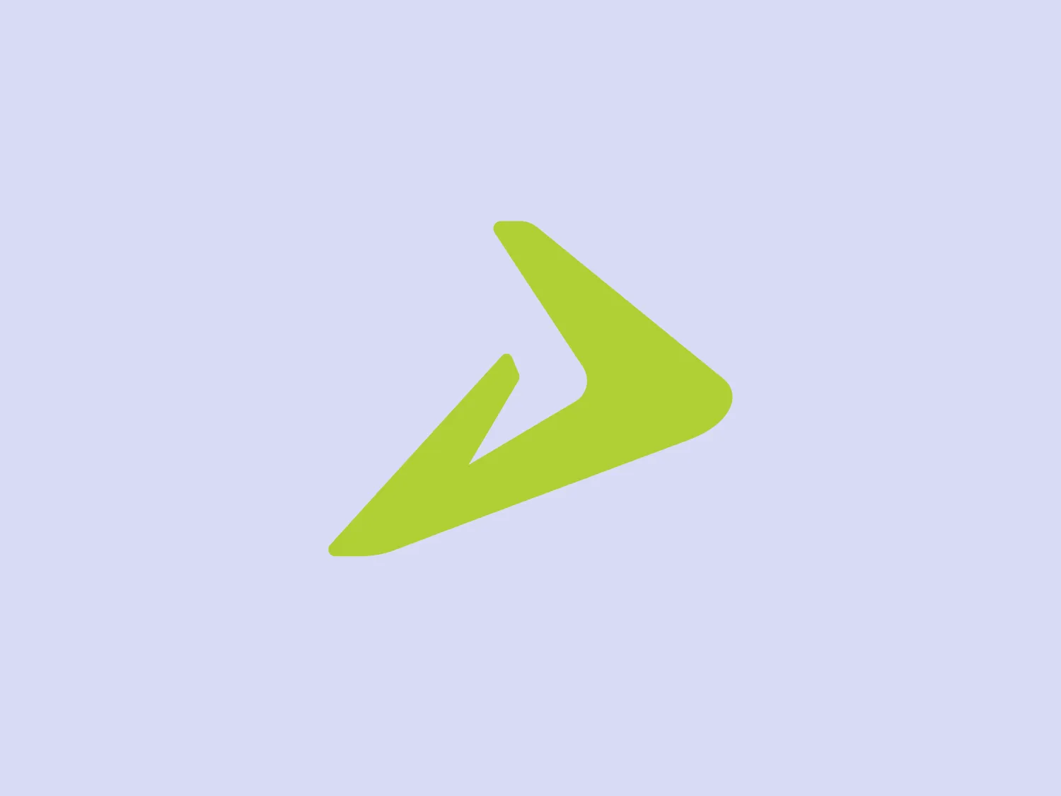 The Demix logo features a stylized arrow pointing upwards and to the right, suggesting motion or progress. It is composed of two overlapping elements that form the arrow shape. The primary color is a light, vibrant green, giving the design a fresh and energetic feel. The aesthetic is minimalist and modern, with a focus on simplicity and clean lines. The overall effect is dynamic and forward-thinking, with the negative space between the elements enhancing the design's sharpness and directionality.