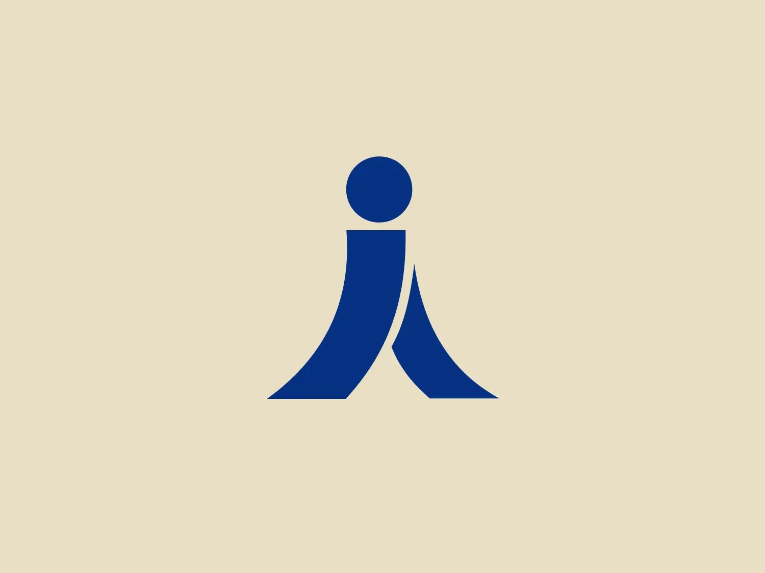 The Grupo Ibarra logo consists of a stylized letter "A" composed of two bold, blue peaks mirroring each other with a shared base, suggestive of stability or mountains.  Above these peaks sits a perfectly round circle, completing the form of the "A" and possibly representing a sunrise or a guiding beacon. The color of the logo is a deep, rich blue, giving it a professional and trustworthy feel. The design is clean and modern with a minimalistic approach, free of any additional embellishments or text. Given the colors and design, a soft, neutral background that complements the blue without overpowering it would be ideal.