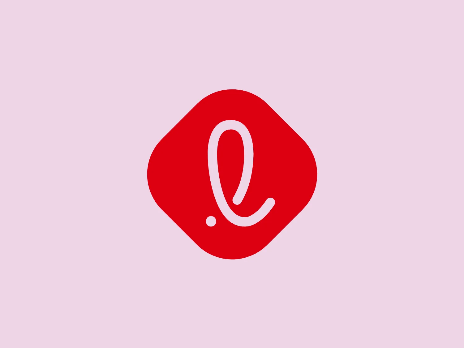 The Lotte Group logo features a stylized, abstract design primarily in a vivid shade of red. The central element appears to be a lowercase letter 'e' or a similar character, drawn with smooth, curving lines that convey a sense of fluidity and modernity. The character is white, creating a striking contrast against the red backdrop. This main graphic is enclosed within an asymmetrical, organic-looking red shape reminiscent of a speech bubble or thought bubble, which could suggest communication or ideation. Its rounded, soft edges contribute to a friendly and approachable look. The overall design aesthetic is clean, minimalist, and bold.