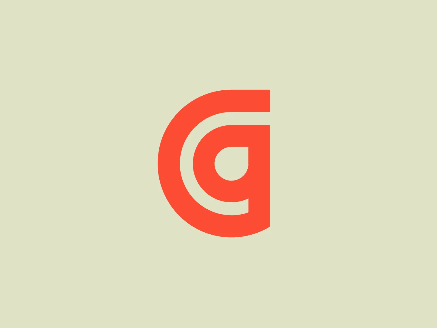 The Griffin Technology logo features a contemporary, minimalist rendering of the letter "G" in a bold, vibrant orange-red color. The negative space design incorporates a circular form flowing into a straight line, with a deliberate visual break for added uniqueness. The overall simplicity conveys a sleek, modern brand aesthetic.