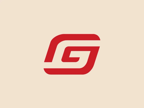 The GASGAS logo features an abstract design that resembles a letter "G" composed of geometric elements with sharp angles and bold lines. The primary color of the logo is a deep red, which gives it a strong and energetic presence. The design is modern and sleek, with a futuristic edge due to the use of negative space within the structure of the "G," which adds depth and a sense of motion. This logo would stand out particularly well on a light and neutral background that doesn't compete with the vibrancy of the red.