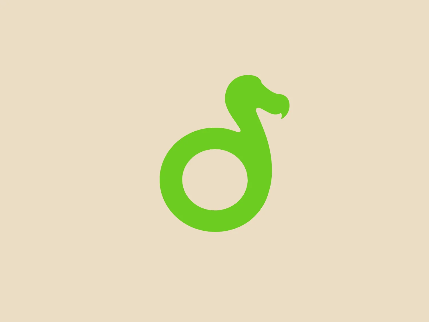 The Durrell logo features a stylized depiction of a snake in a bold, modern design. The snake's form is simplified into a continuous, flowing line that creates the shape of an "S" with a loop, hinting at the creature's slithery movement. The head of the snake is minimalistic, with a subtle notch to suggest the mouth and a smooth curve for the head, avoiding any intricate details. The entire logo is a vivid, flat shade of green, evoking a sense of nature, vitality, and growth. The design has a friendly and accessible aesthetic due to its smooth lines and lack of sharp edges. This simple and clean approach makes the logo versatile and scalable.