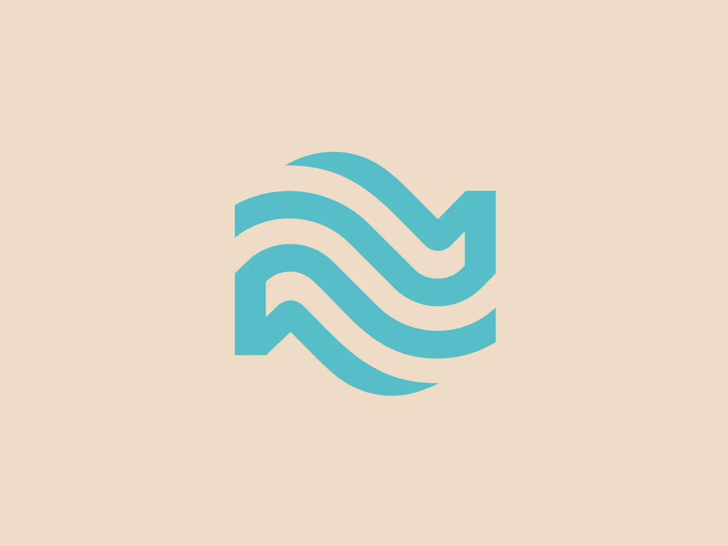 The Nautic Network logo showcases a contemporary and minimalist design, incorporating an abstract shape with fluid, wave-like elements. It utilizes a duo-tone color scheme of two shades of teal, evoking a sense of freshness and dynamism. The clever use of negative space enhances its visual impact, while the modern aesthetic is best complemented by a light background that provides ample contrast.