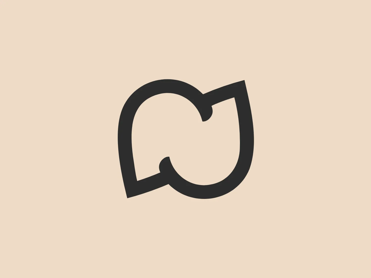 The Nuwater logo features a stylized, abstract design resembling a rounded letterform, with elements of the letters 'd' and 'b'. Composed of smooth, thick lines with uniform stroke width, it exudes balance and modernity. Its minimalistic and contemporary aesthetic, coupled with a soft curve suggesting connectivity, is portrayed in a medium shade of blue with a slight grey undertone.