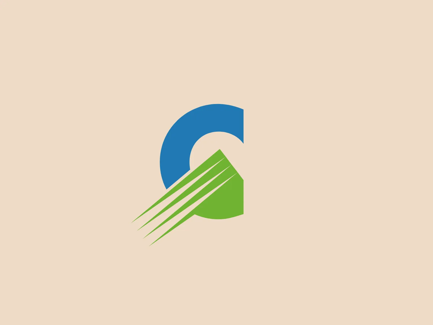 The Green Bay Chamber logo features a dynamic and modern emblem with a green chevron shape and three gradient lines suggesting motion. A semi-circular form in blue overlaps the chevron, creating a fresh, bright color palette. The design conveys a sense of advancement and innovation, with a clean focus on movement and growth, suitable for a technology or service-oriented company.