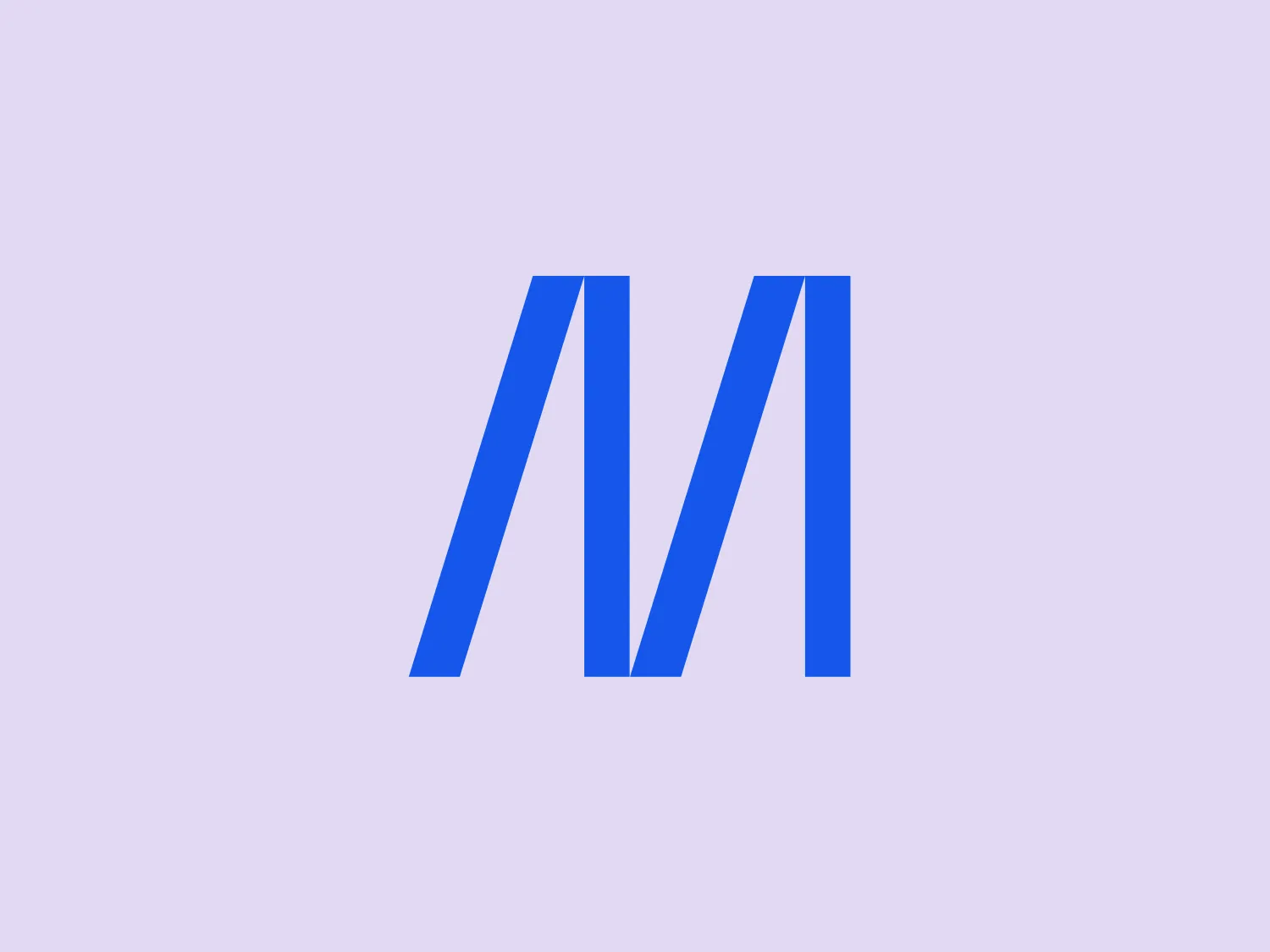 The mdn logo is a simple and modern design featuring a stylized "M" comprised of two blue peaks that lean towards each other, giving it a 3D mountain or prism-like appearance. The bright, solid shade of blue conveys trust and professionalism, while the sharp angles and minimalist design contribute to its sleek and contemporary aesthetic.