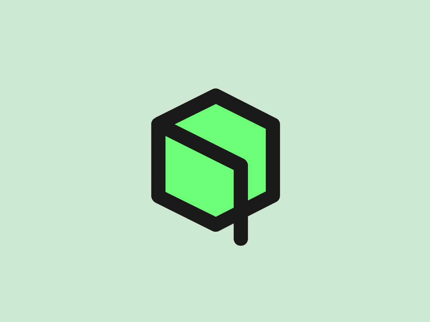The MerQube logo features a modern, minimalistic, three-dimensional cube design in two shades of green. The lighter green forms the top and side faces to suggest illumination or perspective, while the darker green outlines the shape, adding depth and contrast. The slightly rotated cube conveys dynamism and a forward-thinking brand identity. A black line extends from the lower right corner, possibly representing a shadow or grounding line, providing stability to the design. The simplicity and use of green shades convey a sense of growth, renewal, or environmental consciousness.