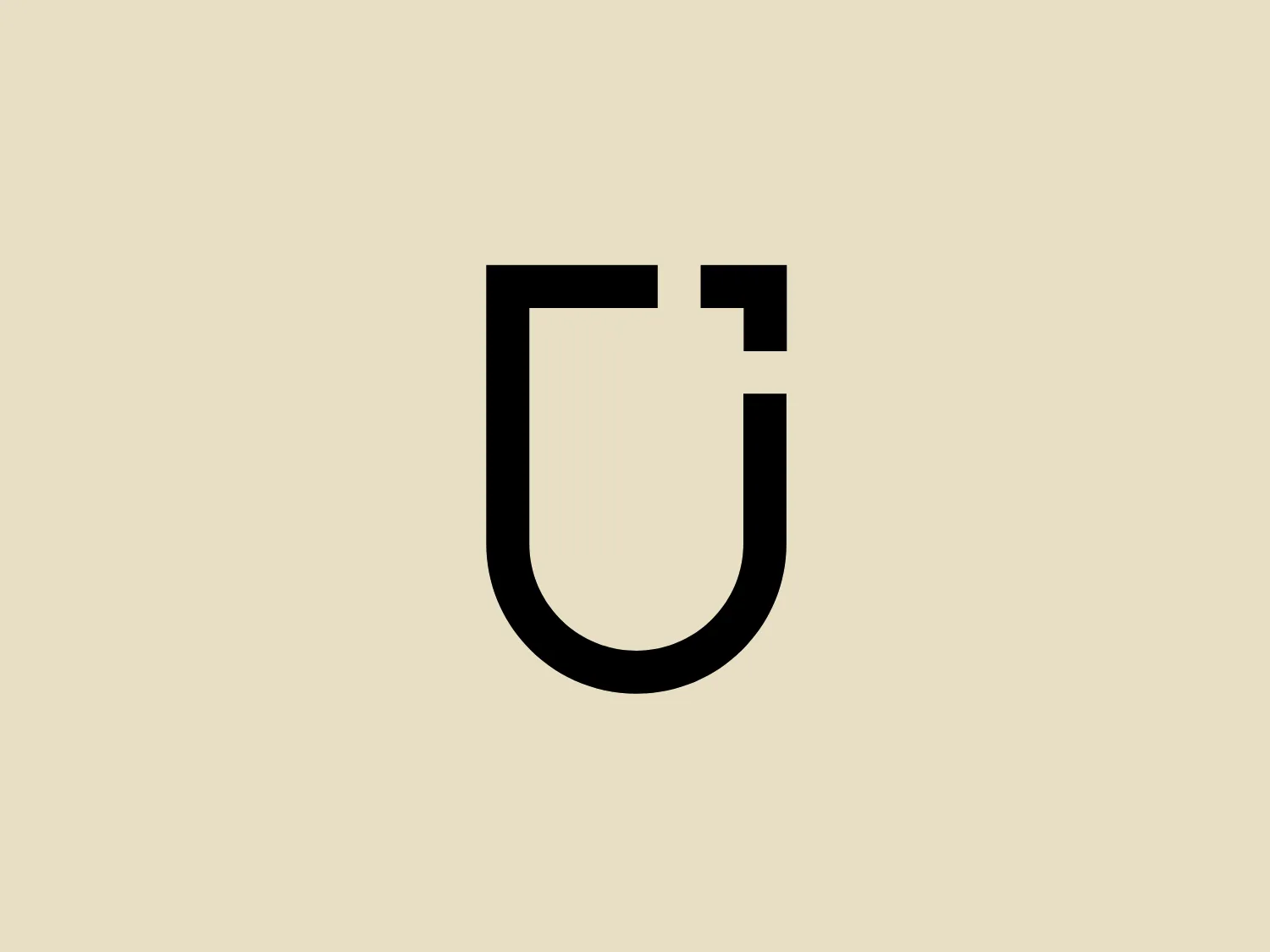 The logo for Urban Sports Club features a bold, clean, and stylized depiction of the letter "U" in black, with a strong vertical symmetry and slightly rounded corners that add a modern, approachable feel to the design. The cutout on the upper right side of the "U" adds a unique visual element, creating a sense of openness and connectivity. This versatile and recognizable logo is characterized by its simplicity and boldness.