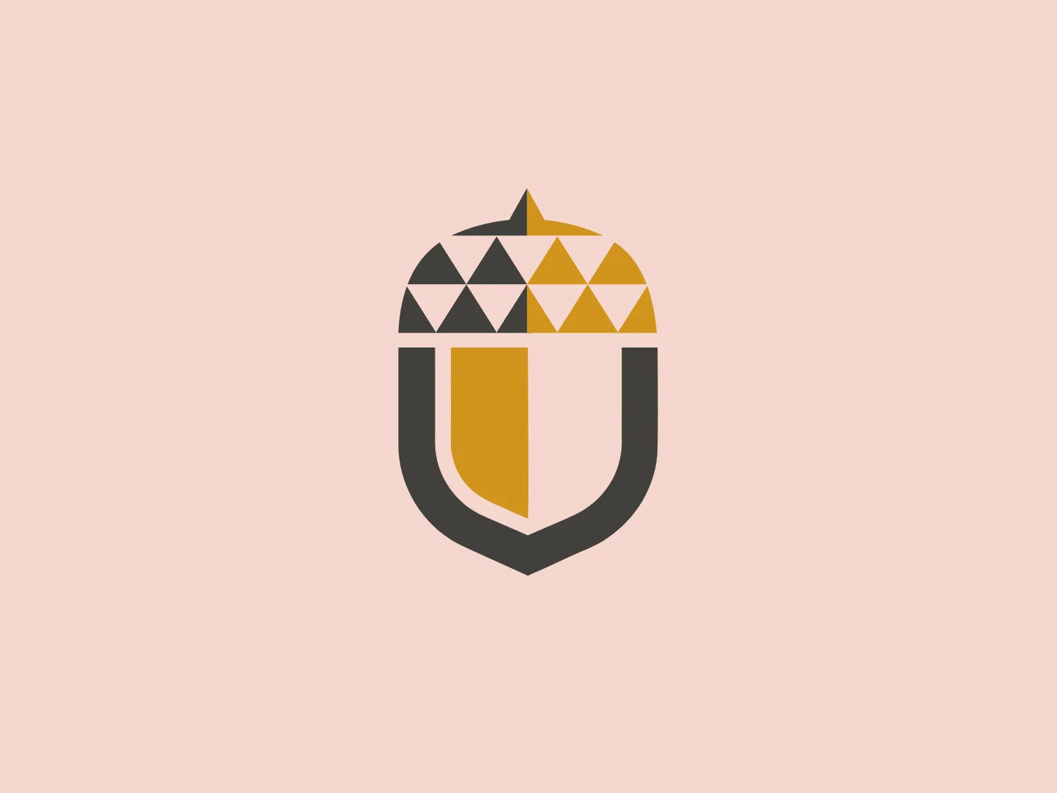 The Uptown Landing logo showcases a shield-like emblem with a modern and polished aesthetic. It features geometric shapes in a gray, gold, and white color palette. The top half consists of triangular facets with a mosaic effect, while the bottom half showcases a bold, solid gold vertical stripe flanked by two gray curves, resembling a stylized letter "U" or horseshoe. A single gold star is centrally placed above the apex of the shield, reflecting sophistication and strength.