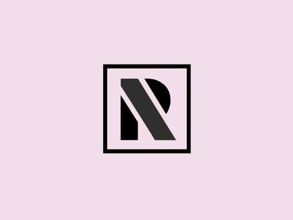 What makes this stand out is the bold, stylized "N" with contrasting colors and a modern, minimalist design.