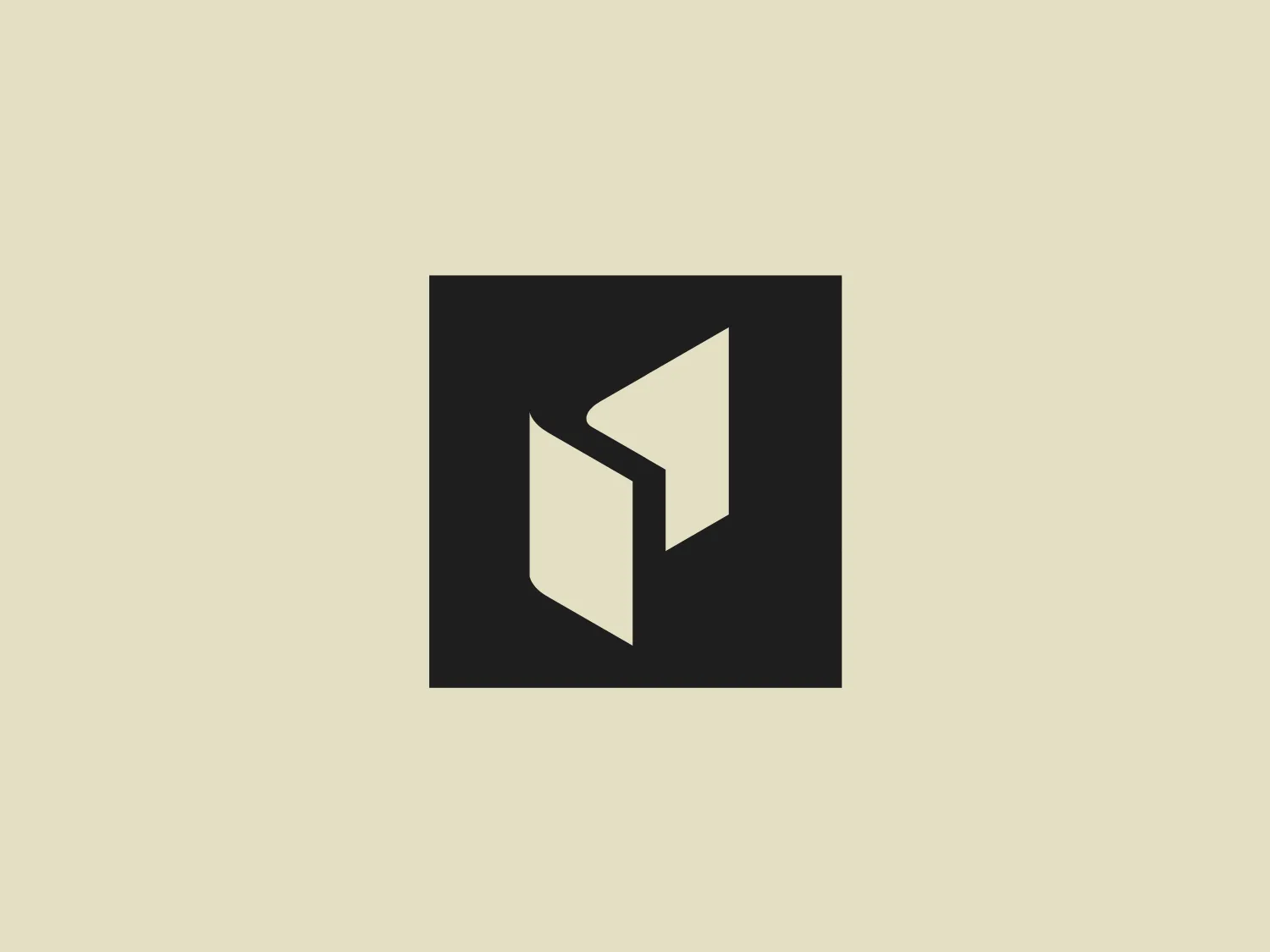 The Lebsack logo has a modern, minimalist design featuring an abstract, geometric shape that resembles a stylized letter "S" or a pathway. The main design is created by the negative space between two contrasting angular elements that look like folded ribbons or pages. The color of the elements is a uniform dark gray, set against a solid, lighter gray square background. The simplicity and balance of the design lend it a sleek and professional appearance, signaling a sense of innovation or cutting-edge technology.