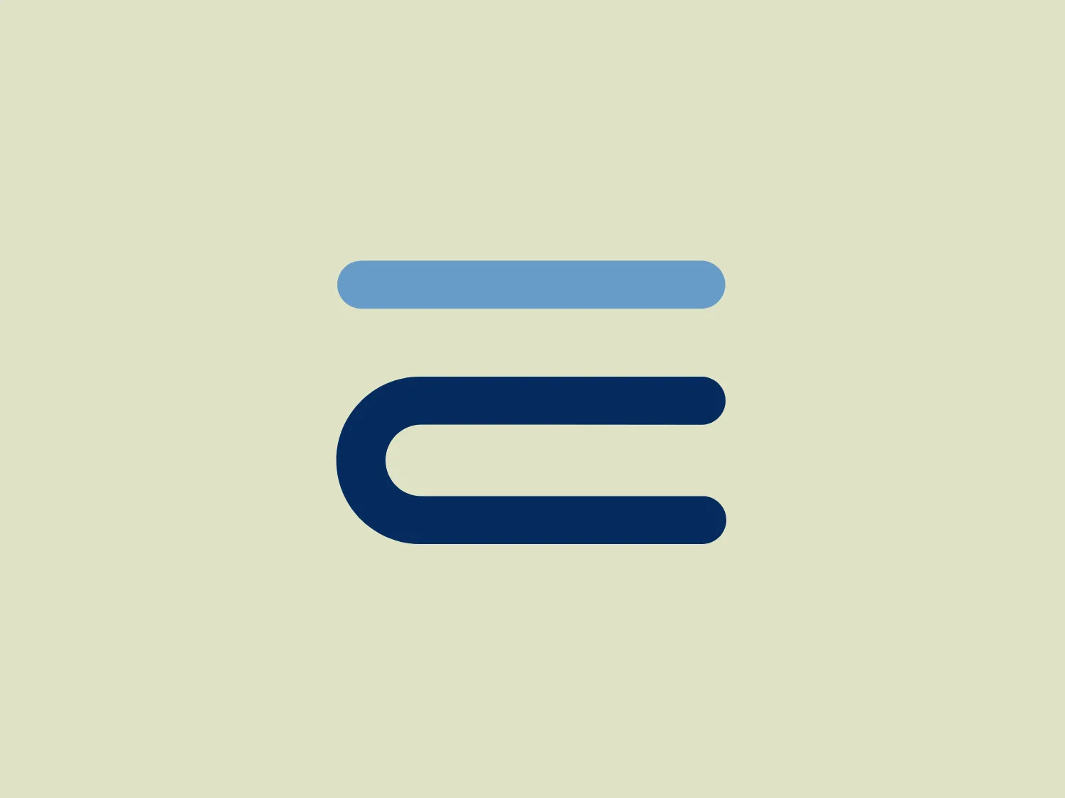 The Elettronica logo consists of two stylized elements: a horizontal bar on top and a curved, elongated shape beneath it resembling a lowercase "e" without the eye. Both elements share a sleek and modern aesthetic with sharp, clean lines. The monochromatic blue color scheme adds simplicity and professionalism, with a darker shade on the elongated "e" and a lighter shade on the horizontal bar.