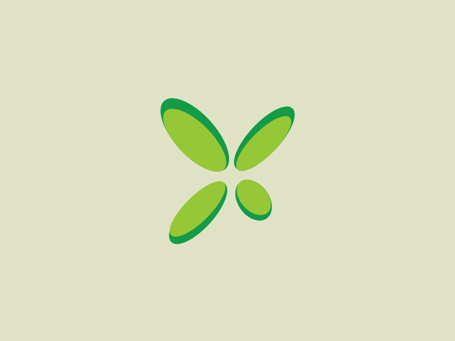 The Proxim Pharmacies logo features a modern, organic, and minimalistic design. It consists of a stylized depiction of four green leaves or petals arranged in a cross-like pattern, conveying a sense of health, growth, and environmental friendliness. The leaves are smooth and elongated with pointed tips, and each features a lighter green stripe down its center, adding depth to the design. The overall aesthetic represents a clean and eco-conscious brand identity, possibly symbolizing themes of sustainability, nature, or freshness.