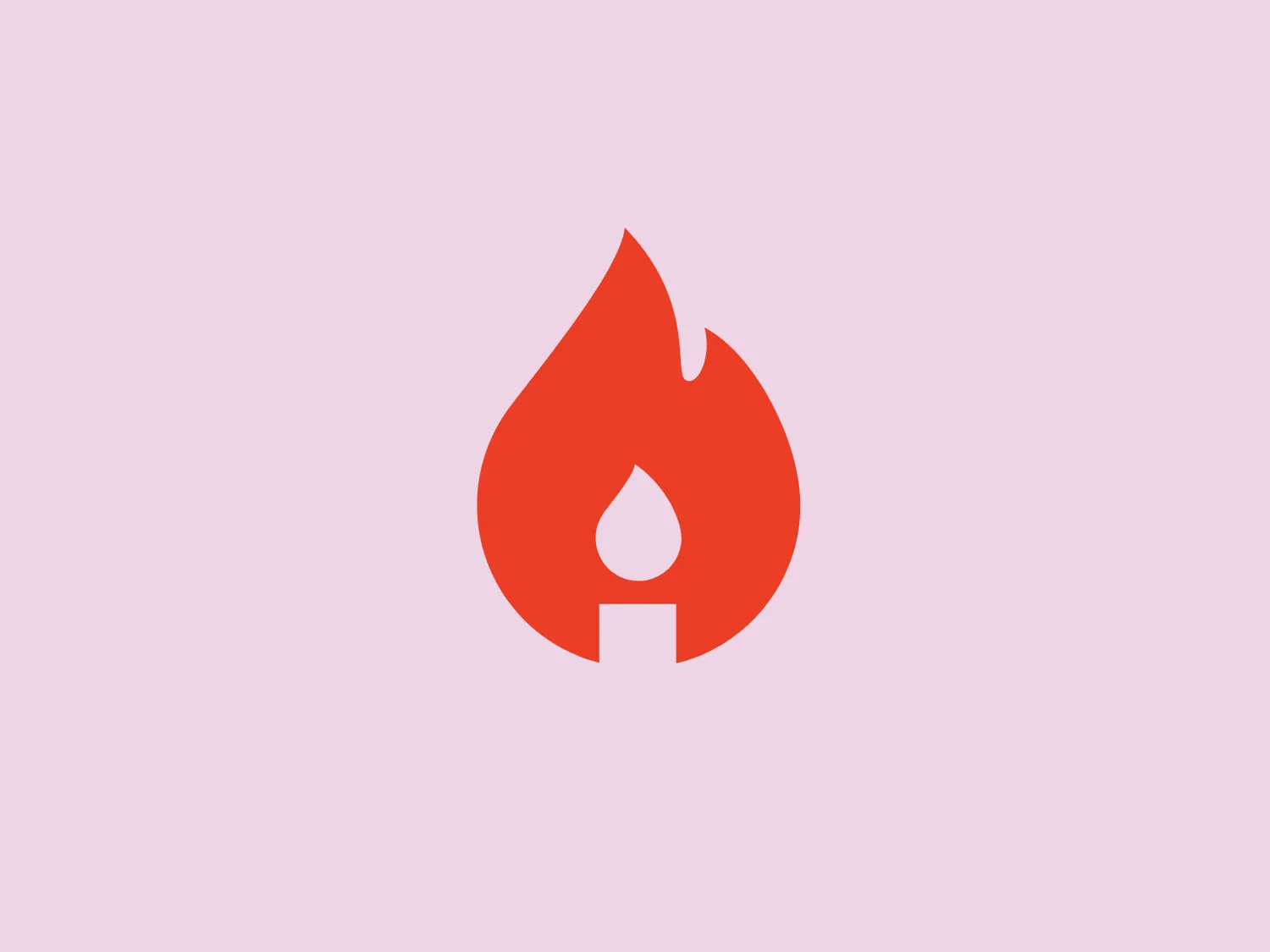 The logo for Incident features a flat, minimalist design of a stylized flame. The bold, bright orange shape resembles a teardrop with a flick at its top, indicating a flame's peak. Inside the larger flame, a smaller white flame shape with a similar style is nested at the bottom, serving as a visual anchor or source of the larger flame. The iconography of the flame is simple yet evocative, suggesting energy, passion, or heat, while the use of white space within the flame shape gives it a modern and clean appearance.