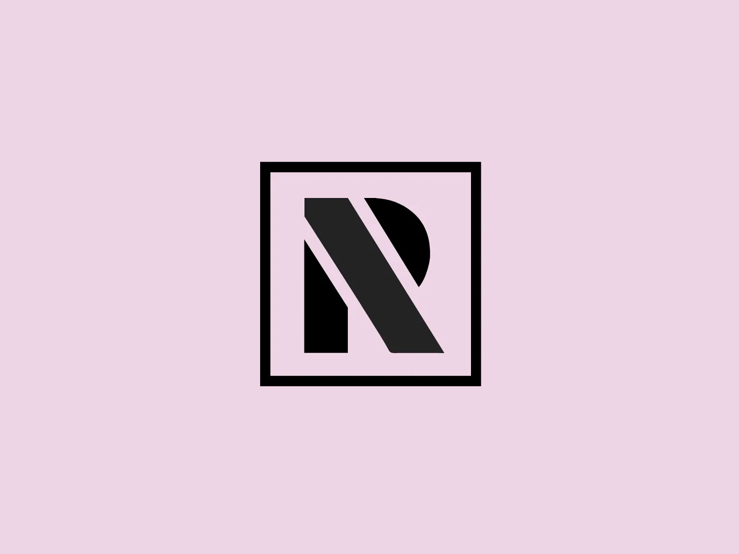 The Rask logo presents a bold, stylized uppercase letter "N" that is diagonally bisected into two contrasting colors: red on the top left and black on the bottom right. This striking "N" is enclosed within a thick black square border, providing a stark frame and enhancing the visual prominence of the letter. The overall design aesthetic is modern and minimalist, with sharp lines and a clean, geometric appearance. The use of red adds an energetic feel to the logo, while the black signifies sophistication and elegance.