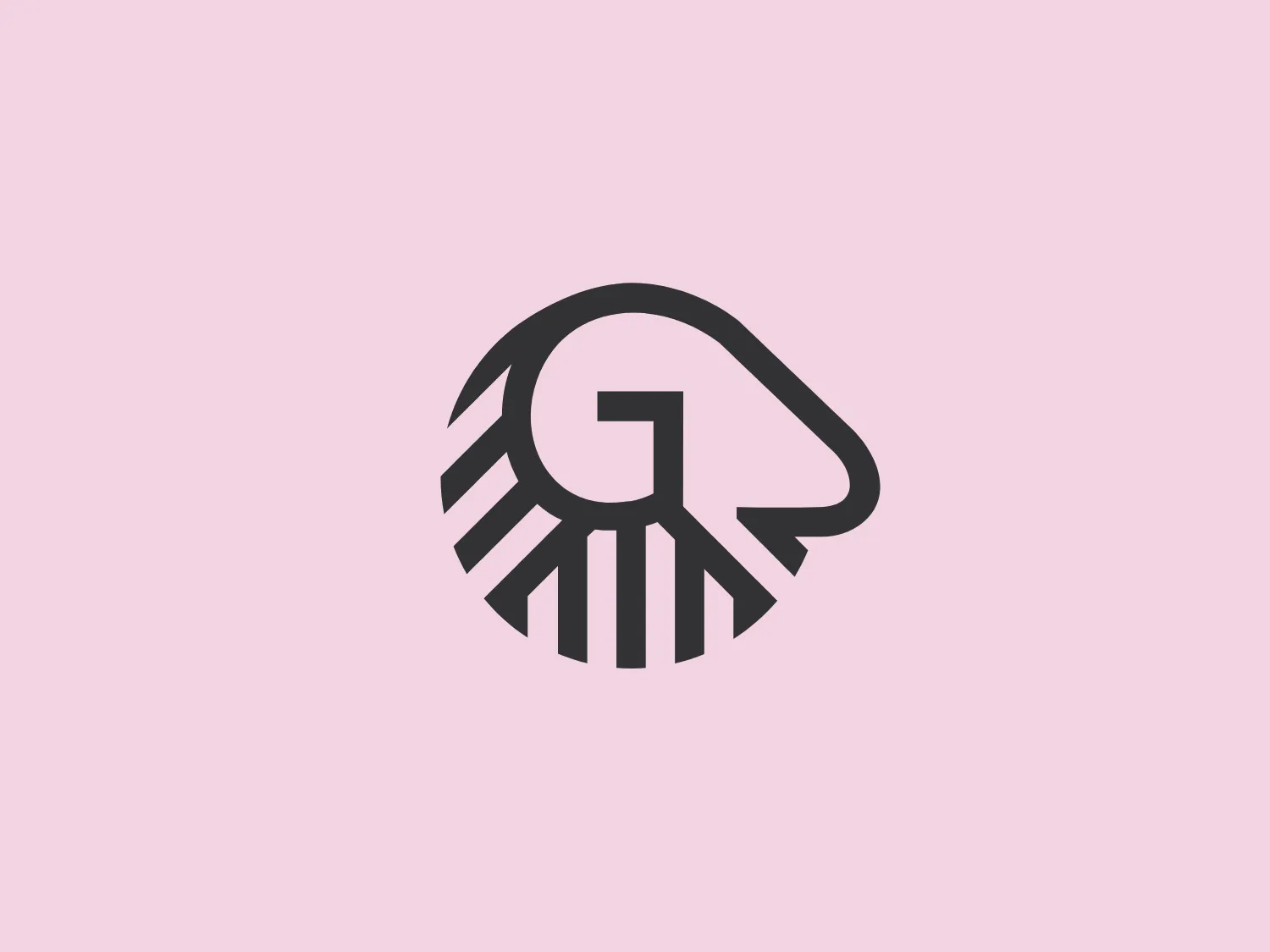 The Giesswein logo is a stylized emblem comprising linear elements and sharp angles to construct a geometric figure that hints at an abstract animal head, possibly referencing traits of speed, strength, or instinct. It uses a monochromatic color scheme with a dark gray or black dominating the design. The logo is minimalistic, utilizing negative space to differentiate the outline of the figure, with parallel lines creating a sense of motion or sound waves emanating from the implied center. The use of symmetry adds to its balanced and professional look.