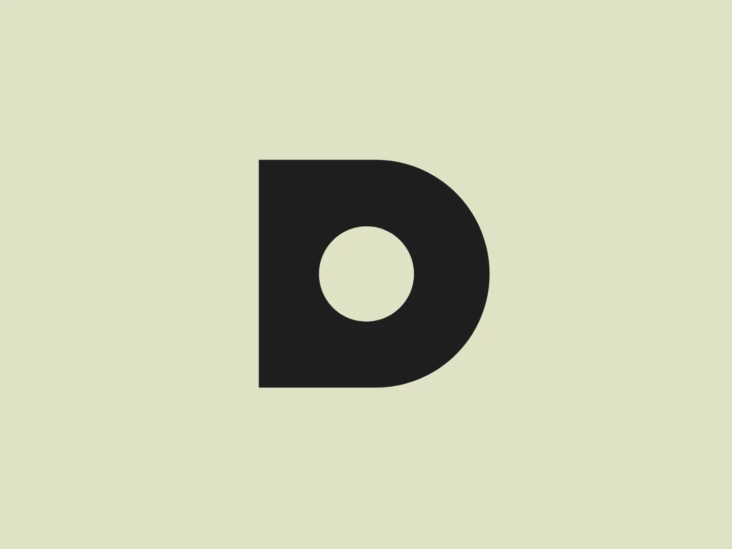 The Domashniy logo is a stylized letter "D" comprised of bold geometric shapes. The main body of the letter is a bright, solid fuchsia, while a perfectly circular cutout, located roughly where the straight and the curved parts meet, interrupts its form. The design is simple and modern, with clean lines and a striking color that commands attention. The flat design with no gradients or shading gives the logo a very contemporary and digital-friendly look.