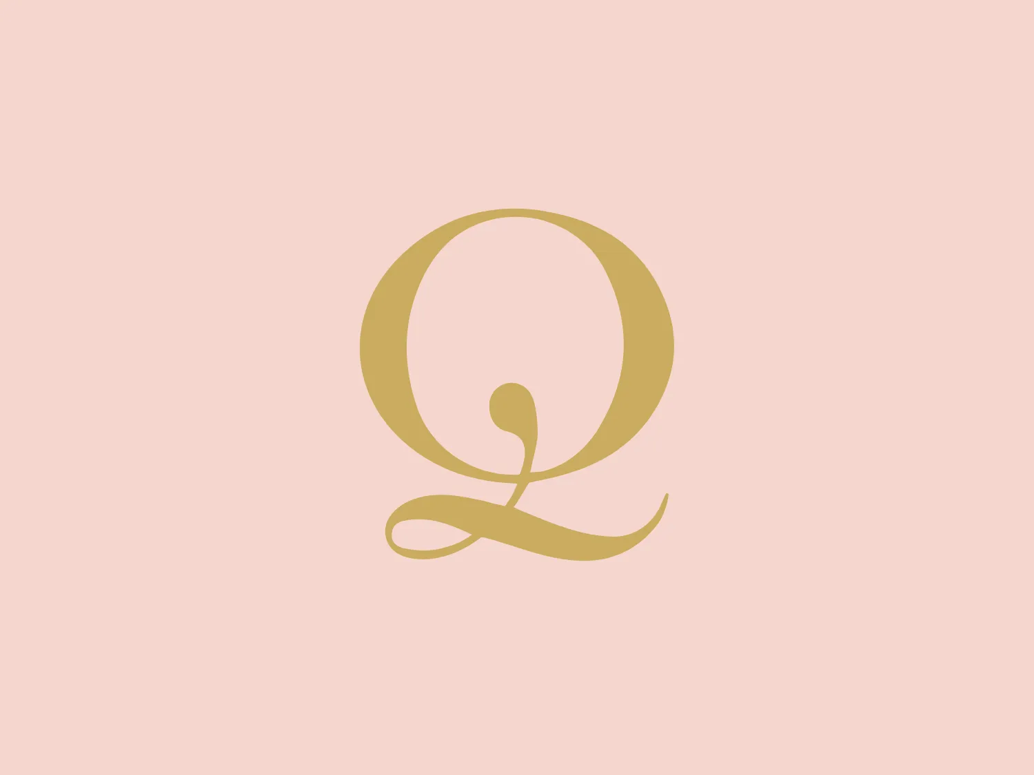 The Quarry Park Law logo consists of a stylized letter 'Q' created with a minimalist approach, featuring a single, continuous line with a looping tail for added elegance. The clever use of negative space within the loop conveys sophistication and simplicity. The logo is presented in a muted gold color, evoking a sense of luxury and premium quality. The overall aesthetic is sleek and modern, with a touch of upscale branding, and its smooth curves and fluidity make it versatile for various applications.