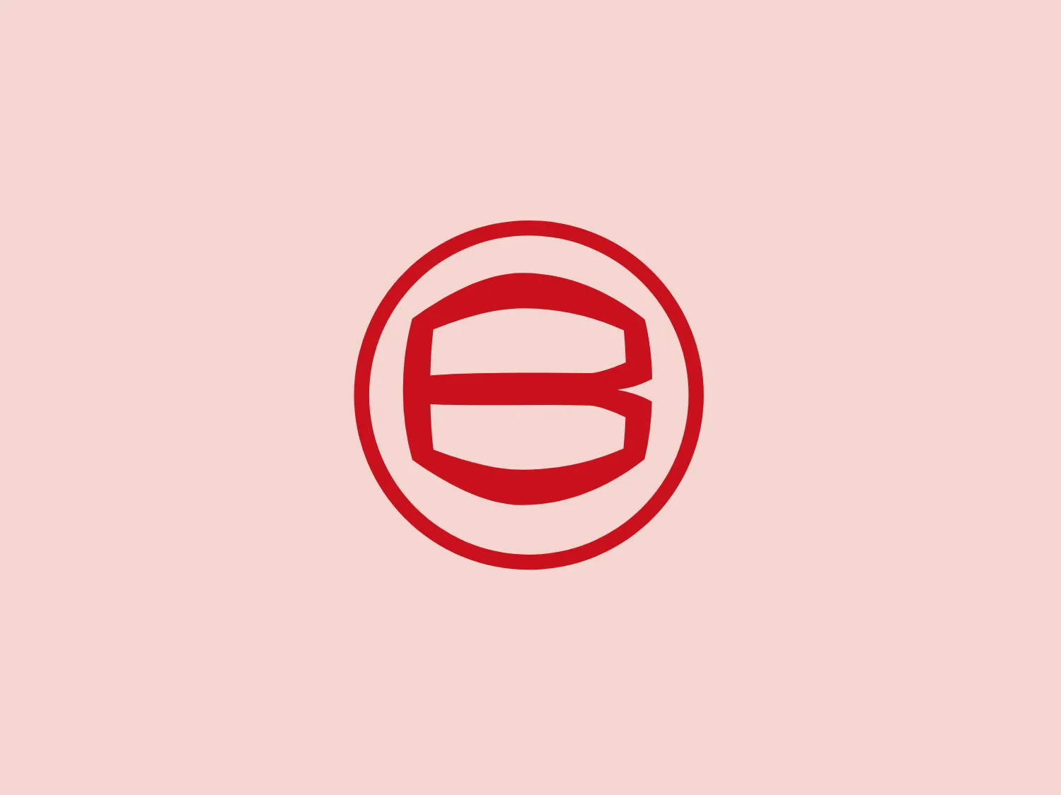The BondiBlu logo features a stylized letter "E" enclosed within a circular outline. The design exudes bold and modern characteristics, with the "E" showcasing straight-edged horizontal bars of varying lengths. The top and bottom bars extend to the circle's edge, while the middle bar is shorter, creating a dynamic asymmetry. Rendered in a bright red color, this logo stands out sharply against a plain white background. The use of a geometric sans-serif typeface for the "E" contributes to the logo's clean and contemporary aesthetic. To maintain the logo's vibrancy and clarity, an appropriate background color might be a soft, muted shade to complement its stark contrast.