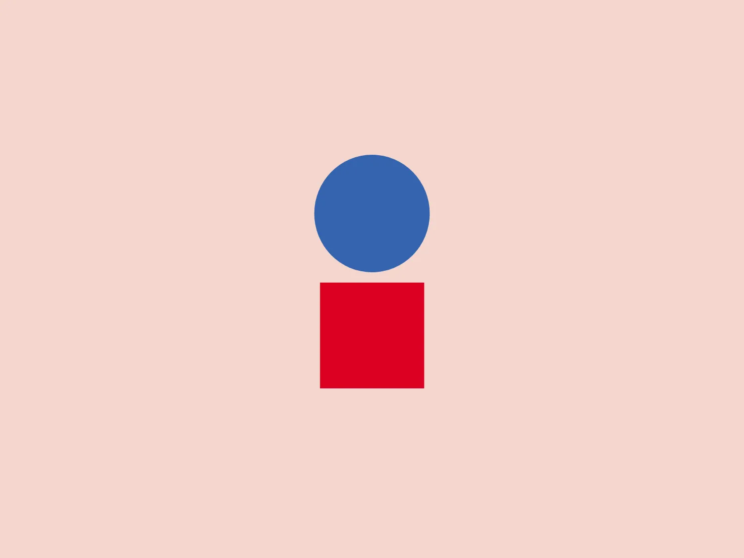 The Image TV logo is a minimalistic design featuring two basic geometric shapes - a central circle above a square, filled with solid colors. The circle is a medium shade of blue, while the square below is a vibrant red, creating a balanced yet contrasting effect. The clean lines and absence of embellishments give the logo a modern and straightforward appearance, suggesting clarity and efficiency.