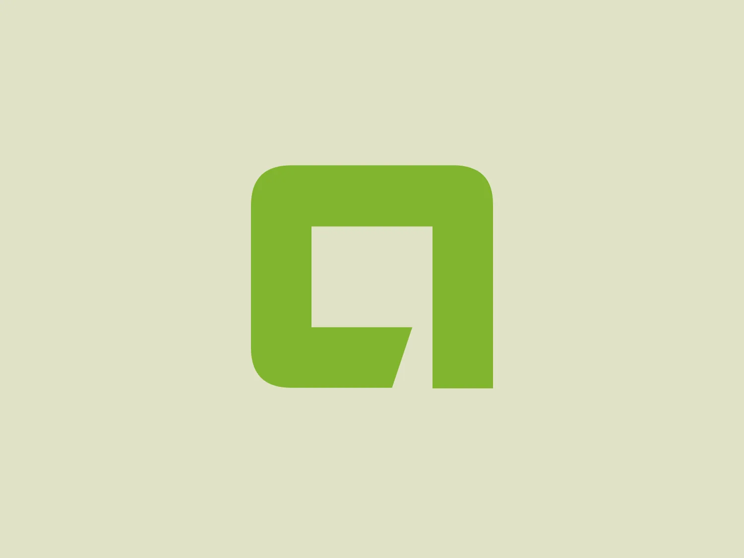 The AppInChina logo showcases a stylized, minimalistic design of a green letter, reminiscent of the fusion of "A" and "G," with a rounded right edge and a unique internal negative space. The bright green color conveys modernity and growth, while the bold, geometric font with softened corners embodies accessibility and innovation. Its simplicity allows for versatile use.