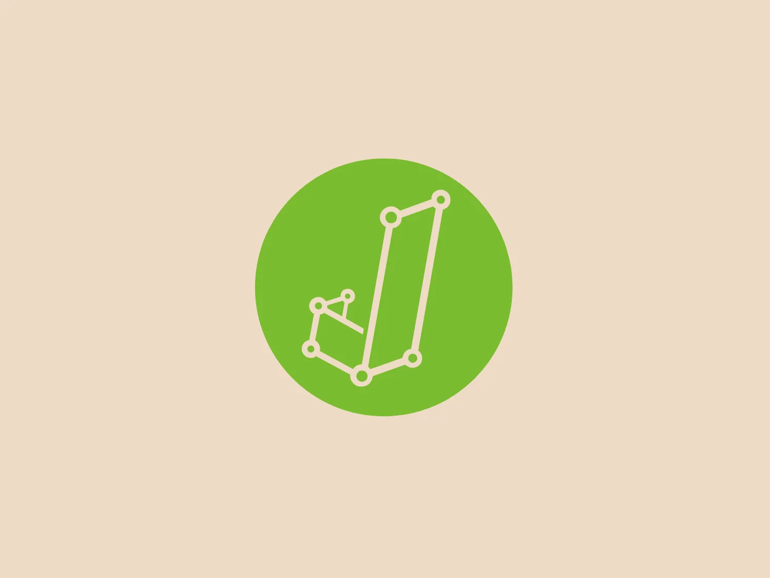 The JASP logo features a simple and modern design depicting a stylized letter 'N' formed by a series of interconnected white dots and lines inside a solid, flat circular background in a vibrant shade of green. The overall design is minimalist with a technological or digital feel, suggestive of connectivity and a contemporary brand identity. Given the vibrancy of the green, a neutral or softly contrasting background would complement this logo well.
