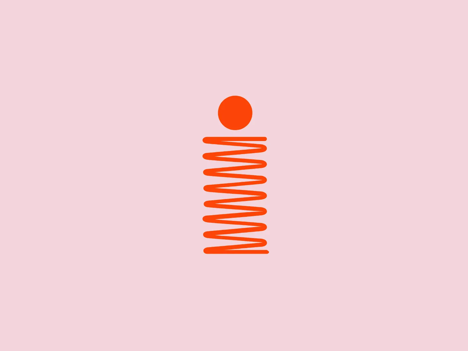 The Ion Interactive logo features a stylized depiction of a vertical spring with an orange circle resting on top, creating a representation of a lowercase 'i.' Crafted with bold, evenly spaced lines, the spring suggests resilience and flexibility. The design utilizes a vibrant orange color that evokes feelings of energy and innovation. The simplicity of the forms and the dynamic shape of the spring give the logo a modern and approachable look. A background color that complements this logo should be subtle yet warm, allowing the orange to stand out without overwhelming the eyes.