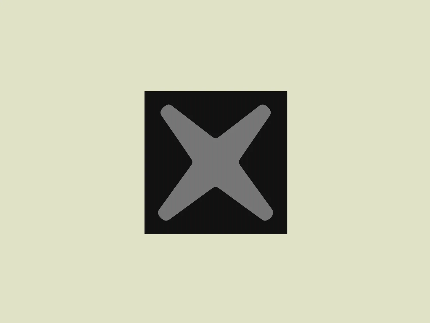 The ITVX logo is a simplistic and modern design, featuring a stark, lime-green stylized letter "X" with softened edges and slightly rounded points, positioned centrally on a deep navy blue square background. The contrast between the bright green and the dark blue is striking and ensures high visibility. The "X" is bold and slightly asymmetrical, imparting a dynamic and contemporary feel to the design. This logo's simple yet bold design would stand out well against a background that doesn't compete for attention, such as a pale, muted color.